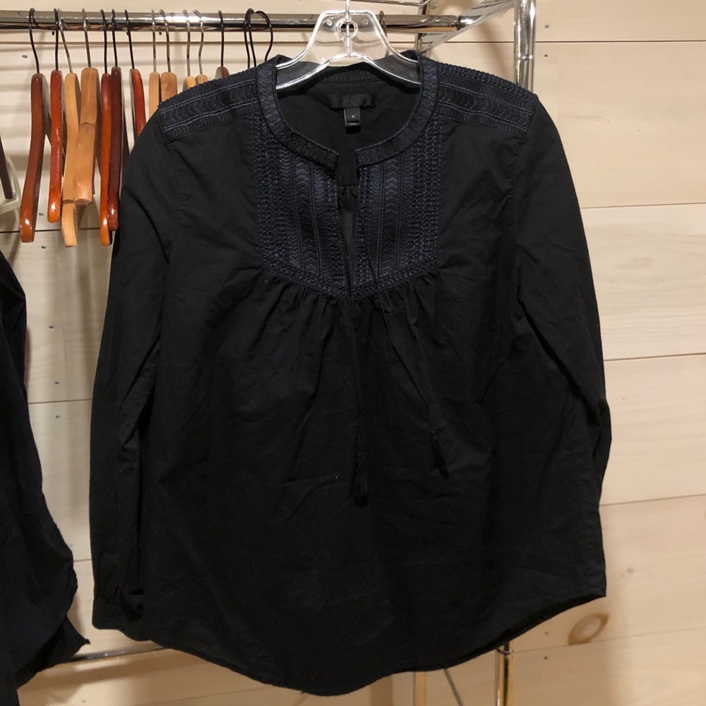 J. Crew Embroidered Blouse